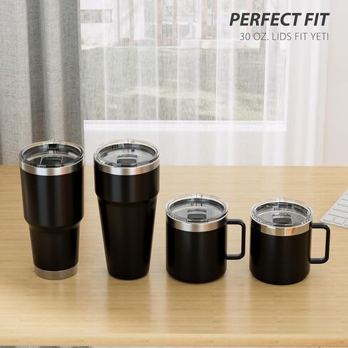 20 oz Tumbler Lid for YETI, 2Pack Replacement Lids for 20oz YETI | For Yeti 20oz Tumbler & 10 oz Lowball, 10 oz Mug, BPA Free, Coffee Cup Covers with Magnetic Slider for School Year Gift in Saudi Arabia