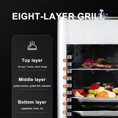 Commercial Multi-Layer Steak Oven, 1400℉ Gas Steak Grill, Adjustable Temperature, 800℃ Commercial Steak Grill(NPJ002G) in Saudi Arabia