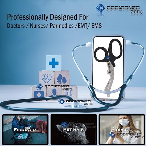 12 حزمة مقصات EMT/القماش في ألوان قوس قزح متنوعة ، 5.5 " - مثالية لـ EMS ، الممرضات ، الصياغة والخياطة | قوية بما يكفي لقطع قرش إلى نصفين in Saudi Arabia