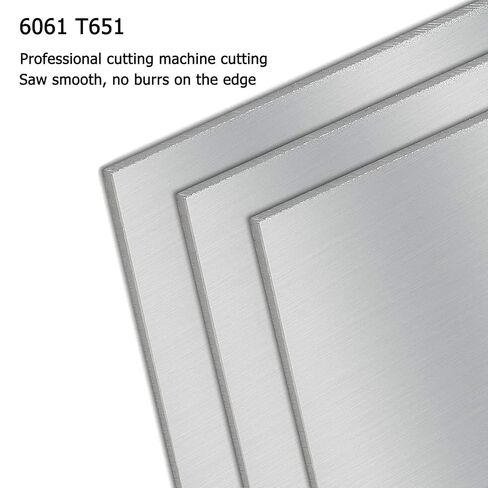 6061 T651 Aluminum Sheet Metal 12 x 0.08 Inches Thickness Rectangle Plate Covered with Protective Film, Flat Heat Treatable Finely Polished and Deburred, 2mm, 564 Inch in Saudi Arabia