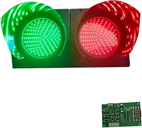 Industrial LED Traffic Signals, 2 in 1 Red/Green Stop and Go Light, 200mm(8 in) Traffic Light, Industrial Circulation Light Lamp for Wall (Color : 12v)(220v) in Saudi Arabia