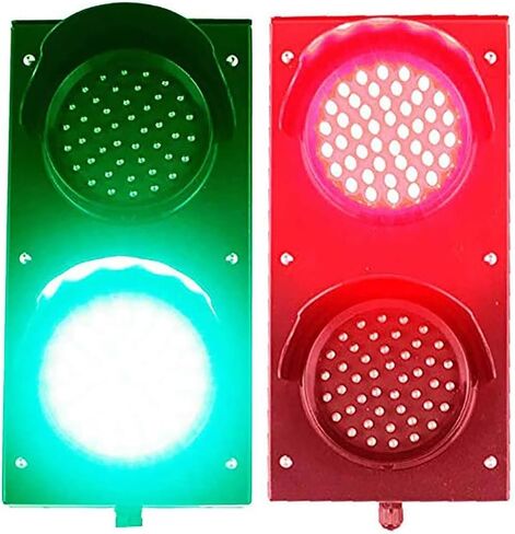 Industrial LED Traffic Signals, 2 in 1 Red/Green Stop and Go Light, 200mm(8 in) Traffic Light, Industrial Circulation Light Lamp for Wall (Color : 12v)(220v) in Saudi Arabia