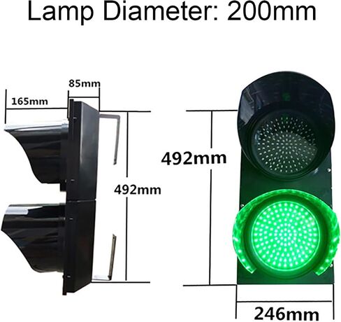 إشارات حركة المرور الحمراء/الخضراء علامات الأضواء ، ф200 مم/8in LED الإيقاف الإيقاف الإيقاف الإيقاف ، الضوء على الخليج الخليج في الهواء الطلق ، وحدة تحكم/تسلسل إشارة المرور (اللون: التحكم عن بُعد ، (CIR in Saudi Arabia