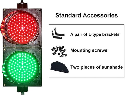 Traffic Light, Red/Green Stop and Go Light, Industrial Loading Dock Bay Light, Outdoor Waterproof Indicator Warning Light, for Toll Station,(200mm 24v) in Saudi Arabia
