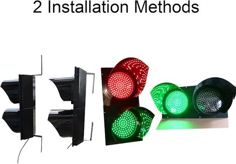 Traffic Light, Red/Green Stop and Go Light, Industrial Loading Dock Bay Light, Outdoor Waterproof Indicator Warning Light, for Toll Station,(200mm 24v) in Saudi Arabia