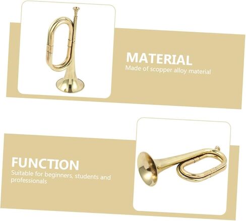 Copper Alloy Bugle Wind Instrument for Beginners - Portable Traditional Trumpet for School Band and Outdoor Events in Saudi Arabia