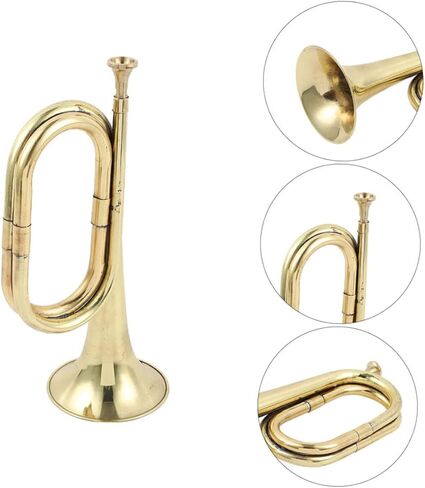 Copper Alloy Bugle Wind Instrument for Beginners - Portable Traditional Trumpet for School Band and Outdoor Events in Saudi Arabia