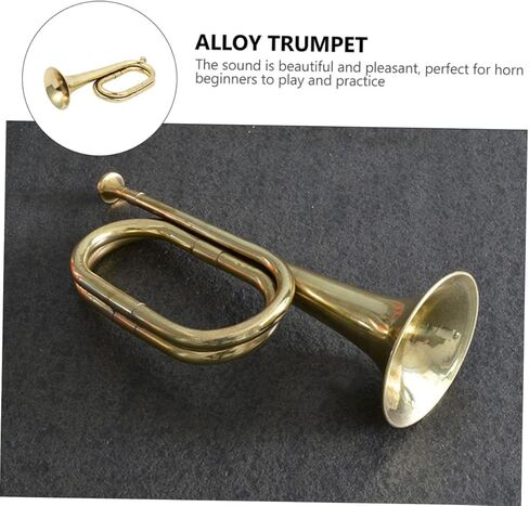 Copper Alloy Bugle Wind Instrument for Beginners - Portable Traditional Trumpet for School Band and Outdoor Events in Saudi Arabia
