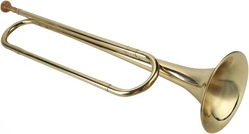 Bugle, Brass Trumpet Bugle Horn Cavalry Trumpet Brass Instruments with 20.5in Length and 4.8in Speaker Diameter for School Band Students Beginner Orchestra Music in Saudi Arabia