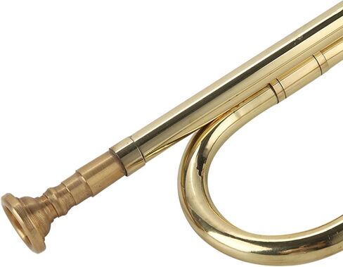Bugle, Brass Trumpet Bugle Horn Cavalry Trumpet Brass Instruments with 20.5in Length and 4.8in Speaker Diameter for School Band Students Beginner Orchestra Music in Saudi Arabia