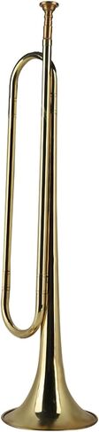 Bugle, Brass Trumpet Bugle Horn Cavalry Trumpet Brass Instruments with 20.5in Length and 4.8in Speaker Diameter for School Band Students Beginner Orchestra Music in Saudi Arabia