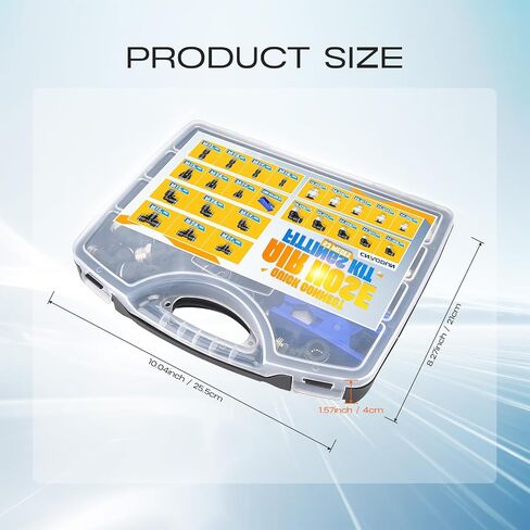 60pcs تجهيزات خرطوم الهواء Connect Quick 5/32 "1/4" 5/16 "3/8" 1/2 بوصة OD PNEUMATIC PRESS-TO-CONNECT TOPTERS LINE LINE 5/32 1/4 5/16 3/8 1/2 INC OD TUBE in Kuwait