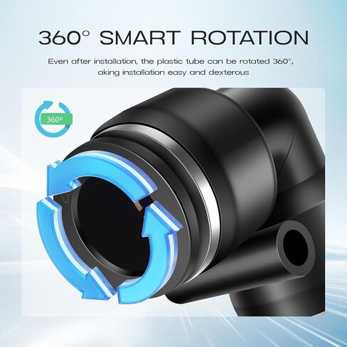 60pcs تجهيزات خرطوم الهواء Connect Quick 5/32 "1/4" 5/16 "3/8" 1/2 بوصة OD PNEUMATIC PRESS-TO-CONNECT TOPTERS LINE LINE 5/32 1/4 5/16 3/8 1/2 INC OD TUBE in Kuwait