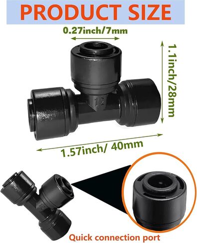 1/4 "O.D.Quick Connection Fitting,1/4" Push Connection Fitting,1/4 Water Line Fitting,Pipe Fitting for Reverse Osmosis Systems (Elbow + in-line + Triway + End Cap + on-Off Valve,22Pack) in Kuwait
