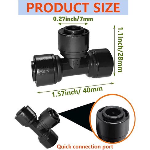 1/4 "O.D.Quick Connection Fitting,1/4" Push Connection Fitting,1/4 Water Line Fitting,Pipe Fitting for Reverse Osmosis Systems (Elbow + in-line + Triway + End Cap + on-Off Valve,22Pack) in Kuwait