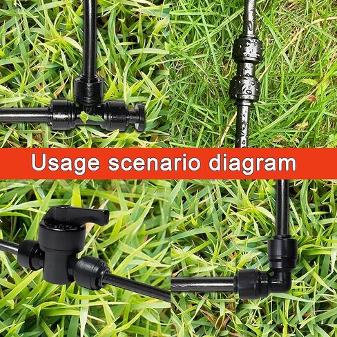 1/4 "O.D.Quick Connection Fitting,1/4" Push Connection Fitting,1/4 Water Line Fitting,Pipe Fitting for Reverse Osmosis Systems (Elbow + in-line + Triway + End Cap + on-Off Valve,22Pack) in Kuwait