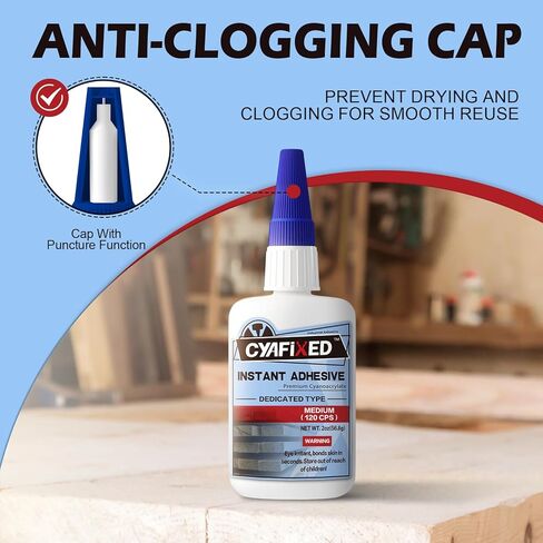 GRADE CYANOACrylate Super Glue ، Glue CA TILL TILL LOGOSITY GLUE من أجل الأعمال الخشبية ، 4 أوقية. حزمة القيمة - لاصق فوري لخشب الخشب ، تحول القلم ، الانتهاء والهواية in Kuwait