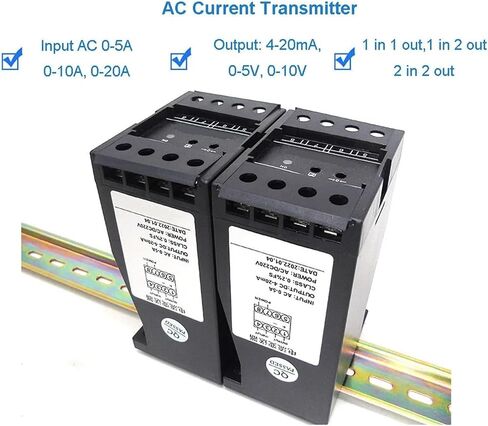 إدخال تيار التيار المتردد أحادي الطور وجهد الجهد 0-20A إدخال 4-20MA 0-5V 1 في 2 OUT عزل ثلاثي المستقر (إدخال AC 0-5A ، 0-10V Output_1 في 2 Out_DC 24V) in Kuwait