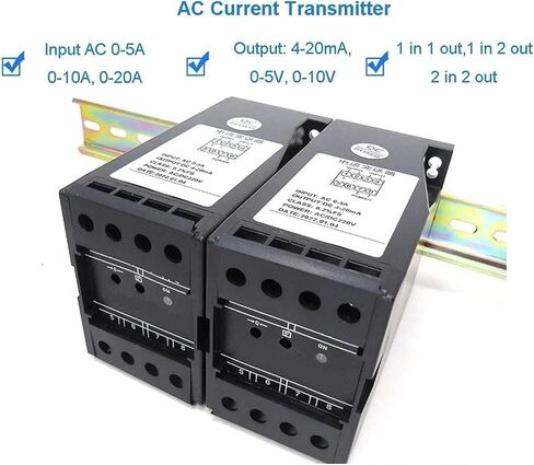 إدخال تيار التيار المتردد أحادي الطور وجهد الجهد 0-20A إدخال 4-20MA 0-5V 1 في 2 OUT عزل ثلاثي المستقر (إدخال AC 0-5A ، 0-10V Output_1 في 2 Out_DC 24V) in Kuwait