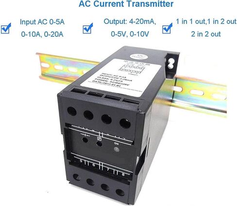 إدخال تيار التيار المتردد أحادي الطور وجهد الجهد 0-20A إدخال 4-20MA 0-5V 1 في 2 OUT عزل ثلاثي المستقر (إدخال AC 0-5A ، 0-10V Output_1 في 2 Out_DC 24V) in Kuwait