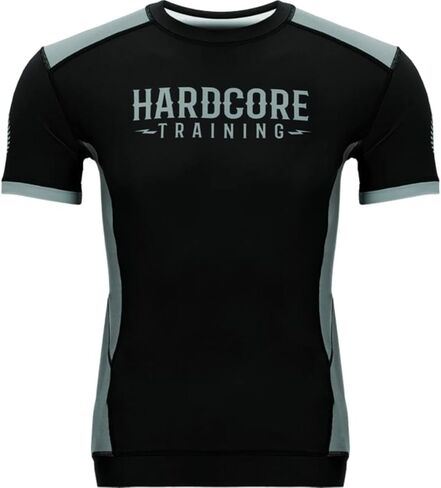 Hardcore Training Neocamp Men's Rash Guard Compression Shirt Short Sleeve MMA No-Gi Tight BJJ Grappling Base Layer Fitness in Kuwait