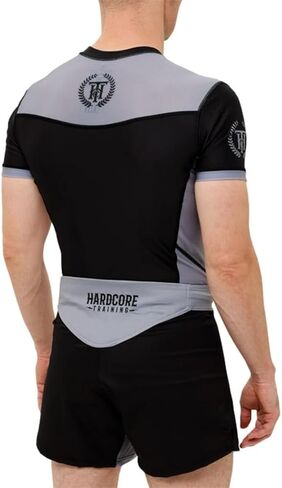 Hardcore Training Neocamp Men's Rash Guard Compression Shirt Short Sleeve MMA No-Gi Tight BJJ Grappling Base Layer Fitness in Kuwait