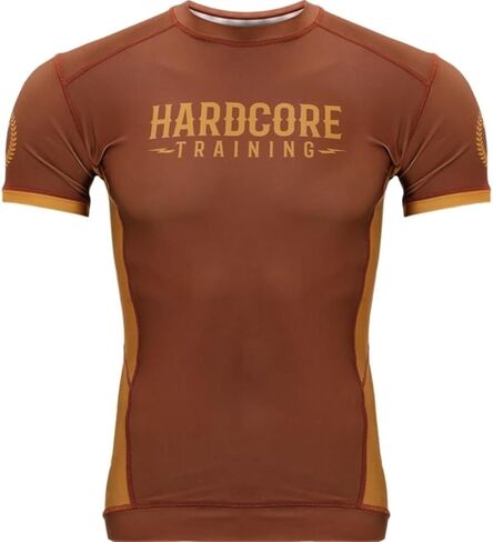 Hardcore Training Neocamp Men's Rash Guard Compression Shirt Short Sleeve MMA No-Gi Tight BJJ Grappling Base Layer Fitness in Kuwait