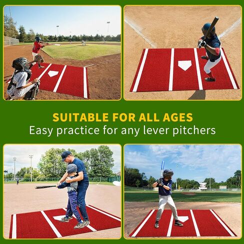 نسخة سميكة ترقية النسخة 10 'x 3.8' ممارسة البيسبول ضرب حصيرة حصيرة حصيرة الحمولة الحمولة العشب turf softball pad batting قفص العشب في الفناء الخلفي ايلاد الأطفال الخليط الممارسة in Kuwait