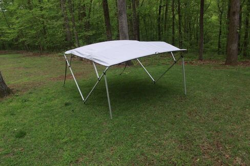 Fortex Company Gray/Gray Square Tube Frame 4 Bow Pontoon/Deck Boat Bimini Top 12 'Long ، 97-103 " in Saudi Arabia