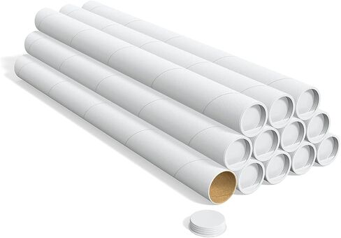 Staples 558448 3 بوصة × × 36 بوصة أنابيب بريدية بيضاء 12/كرتون (11634) in Saudi Arabia