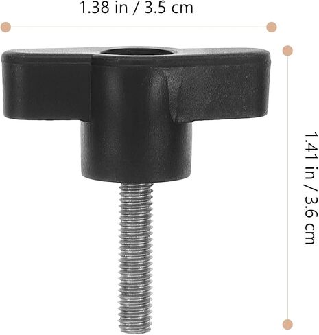 10pcs Hand Screw Knurled Screw Knurled Thumb Screw Wing Nut 1/4 28 Fine Thread Thumb Screw Thumb Bolt Plastic Screws Thumb Screws Z-Shaped Screw Handle Stainless Steel to Clamp in Saudi Arabia