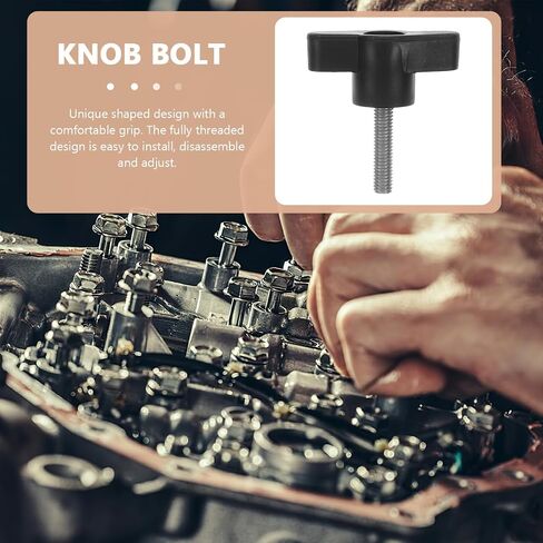 10pcs Hand Screw Knurled Screw Knurled Thumb Screw Wing Nut 1/4 28 Fine Thread Thumb Screw Thumb Bolt Plastic Screws Thumb Screws Z-Shaped Screw Handle Stainless Steel to Clamp in Saudi Arabia