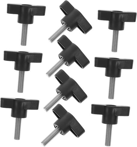 10pcs Hand Screw Knurled Screw Knurled Thumb Screw Wing Nut 1/4 28 Fine Thread Thumb Screw Thumb Bolt Plastic Screws Thumb Screws Z-Shaped Screw Handle Stainless Steel to Clamp in Kuwait
