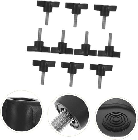 10pcs Hand Screw Knurled Screw Knurled Thumb Screw Wing Nut 1/4 28 Fine Thread Thumb Screw Thumb Bolt Plastic Screws Thumb Screws Z-Shaped Screw Handle Stainless Steel to Clamp in Kuwait