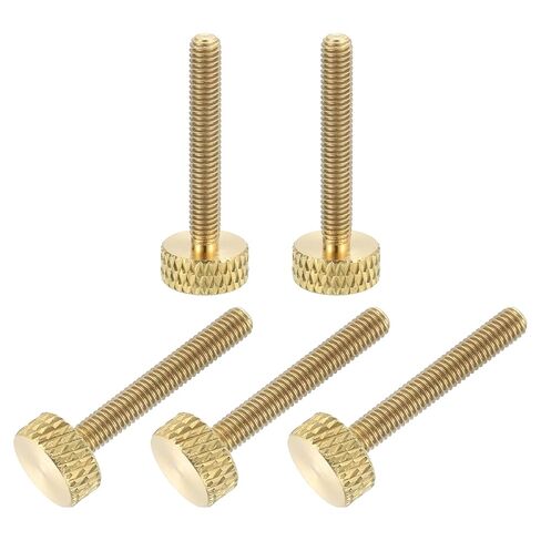 Uxcell 5pcs M3x12mm النحاس مسامير الإبهام ، مقابض مسطحات مسطحة مقابض من أحواض الإبهام الماس الصلبة المسمار المسمار الملمس. in Kuwait