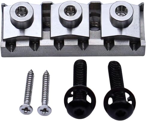 Titanium Alloy Guitar Locking Nut String Lock R3 43MM for Floyd Rose Tremolo Bridge Double Locking System Electric Guitar (R3 Nut (43.2MM)) in Saudi Arabia