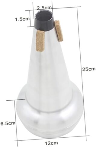BESPORTBLE 1PC Aluminium Alloy Tenor Slide Trombone Mute Durable Muffler Device for Home Practice Sound Quality Intonation Mute for Tenor Trombone Silver in Saudi Arabia
