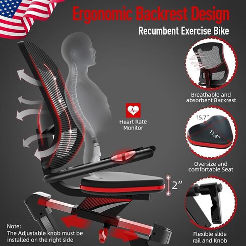 Harison Pro Recumbent Exercise Bike 400 lbs ، دراجة مغناطيسية للبالغين وكبار السن ، دراجة ثابتة للمنزل مع تطبيق Bluetooth الذكي ، 2 في 1 شاشة LCD وحامل الكمبيوتر اللوحي in Kuwait
