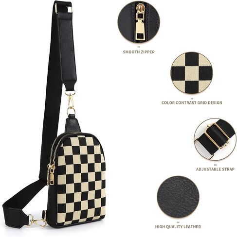 أكياس Crossbody حقيبة Sling للنساء منقوشة حزم فاني حقيبة صدرية للعمل للتسوق in Kuwait