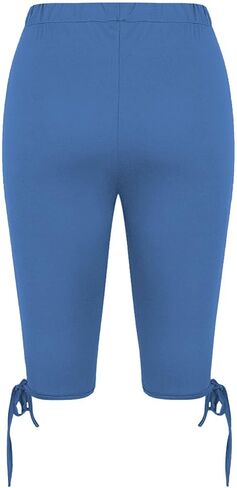 Capri Leggings for Women Knee Length Soft Elastic Waist Yoga Capris Pants Summer Lightweight Running Cropped Tights in Kuwait