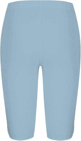 Capri Leggings for Women Knee Length Solid Soft Summer Beach Capri Yoga Pants High Waisted Lightweight Workout Tights in Kuwait