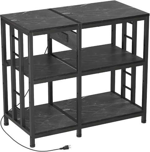 Reinforced 40-50 Gallon Aquarium Stand with Power Outlet | Ultra-Stable 750LBS Capacity Metal Fish Tank Stand for Reptile/Aquatic Setups | 5-Tier Adjustable 37"x19" Steel Shelving System in Kuwait