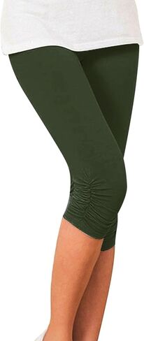 طماق كابري للنساء بطول الركبة ناعمة صالة رياضية اقتصاص صالة تجريب بانت مريحة مريحة لليوغا كابريس in Kuwait