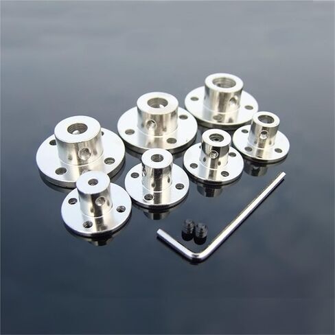 1pc Rigid Flange Coupling 3mm to 12mm Motor Guide Shaft Coupler Motor Connector with Wrench(7mm) in Saudi Arabia