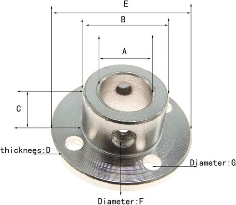 1pc Rigid Flange Coupling 3mm to 12mm Motor Guide Shaft Coupler Motor Connector with Wrench(7mm) in Saudi Arabia