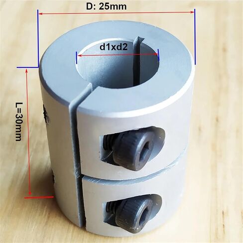 1pcs D25 L30 Stepper Motor Rigid Coupling Aluminium Alloy Shaft Coupler Screw CNC Machine 3D Printers Accessories(5x12mm) in Saudi Arabia
