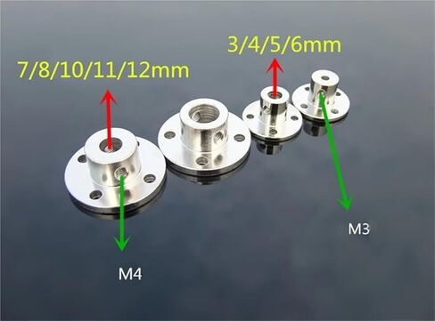 1pc Rigid Flange Coupling 3mm to 14mm Bore Motor Guide Shaft Coupler Motor Connector Shaft Axis Bearing Fittings(3.17mm) in Saudi Arabia
