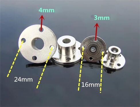 1pc Rigid Flange Coupling 3mm to 14mm Bore Motor Guide Shaft Coupler Motor Connector Shaft Axis Bearing Fittings(3.17mm) in Saudi Arabia