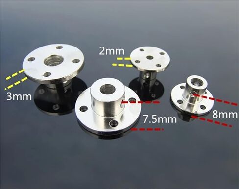 1pc Rigid Flange Coupling 3mm to 14mm Bore Motor Guide Shaft Coupler Motor Connector Shaft Axis Bearing Fittings(3.17mm) in Saudi Arabia