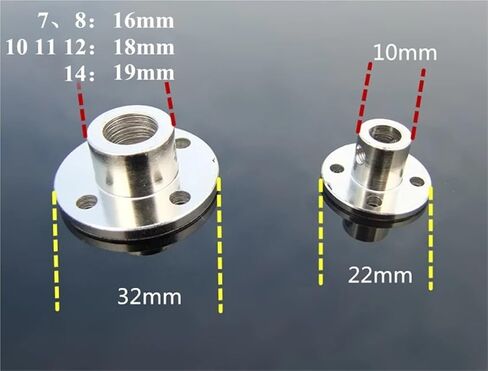 1pc Rigid Flange Coupling 3mm to 14mm Bore Motor Guide Shaft Coupler Motor Connector Shaft Axis Bearing Fittings(3.17mm) in Saudi Arabia